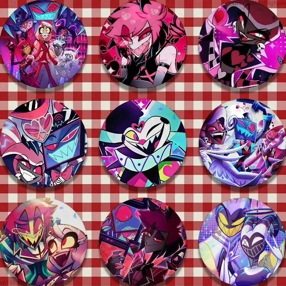 

Anime Peripheral Cosplay Alastor Pins 58mm Cute Cartoon Badge Handmade Brooches for Backpack Accessories Jewelry Gifts