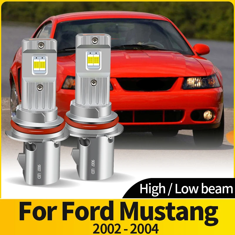 

2PCS Canbus LED 9007 HB5 Headlight HI/LO Beam LED Car Headlamp Bulbs Super Bright 6500K Turbo Fan CSP For Ford Mustang 2002-2004