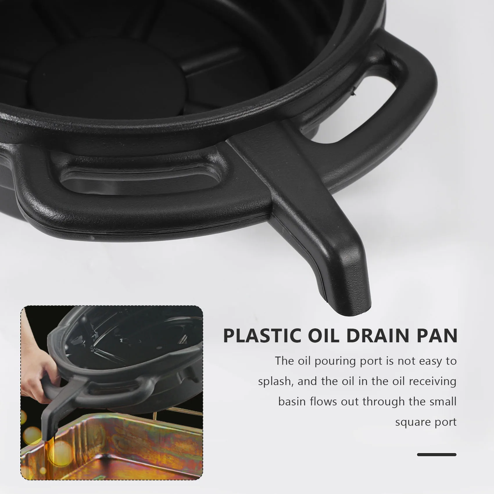 7.5L Plastic Oil Drain Pan Wast Engine Oil Collector Tank Gearbox Oil Trip Tray For Repair Car Fuel Fluid Change Garage Tool