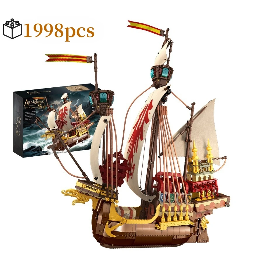 FUNXINEE NEW Sailboat Building Blocks Model MOC Sets Ship Kit Creative Bricks Assembly Toys for Kids Christmas Birthday Gifts