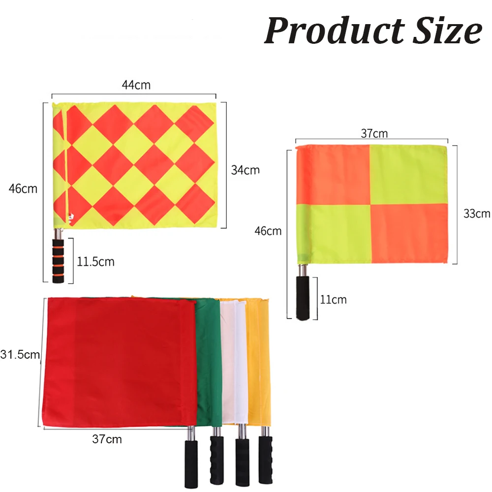 Soccer Referee Flag Referee Linesman Flag and Storage Bag Professional Fair Play Sports Competition Match Referee Equipment