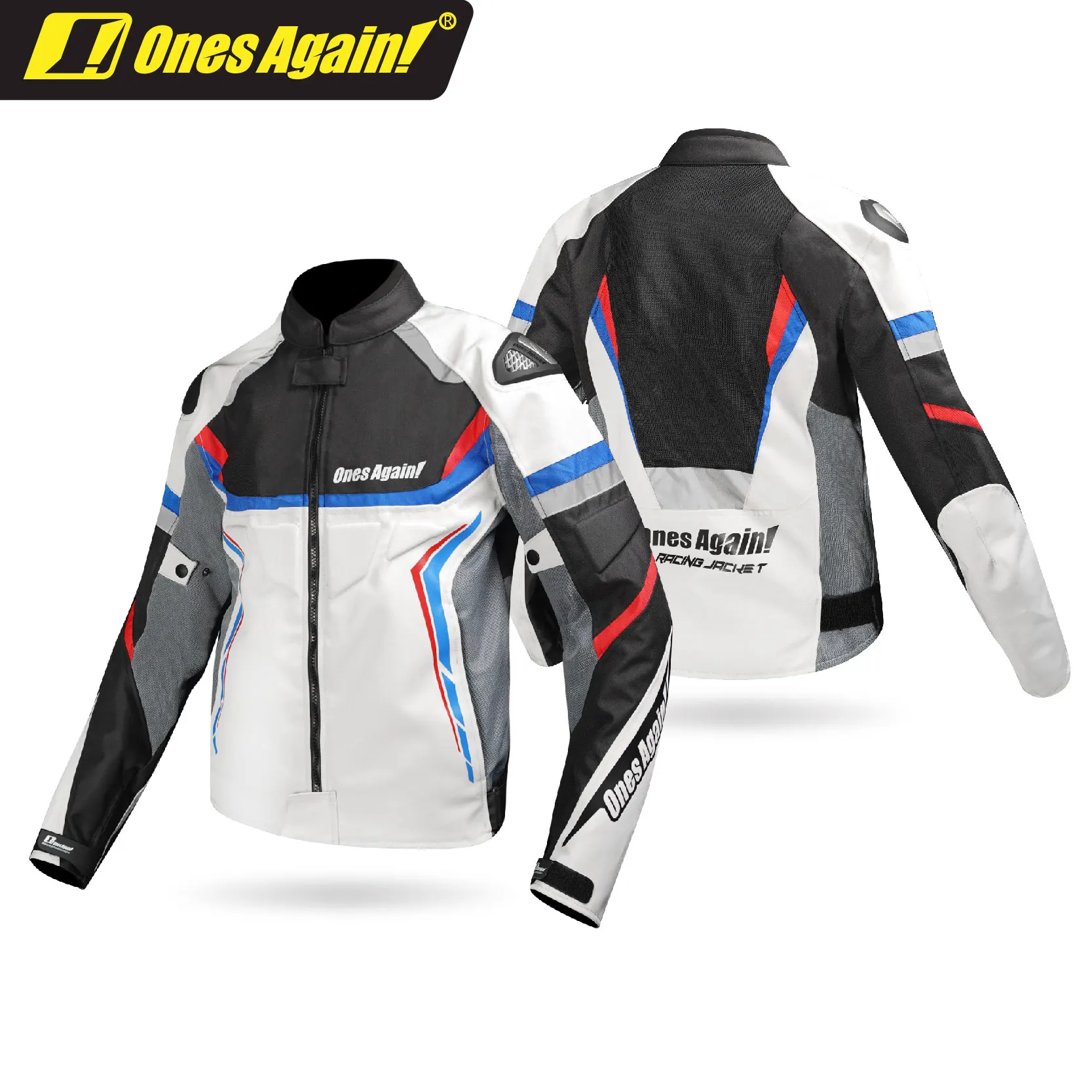 

ones again！ventilated motorcycle jacket set Back and shoulder and elbow and chest Urban Casual jacket