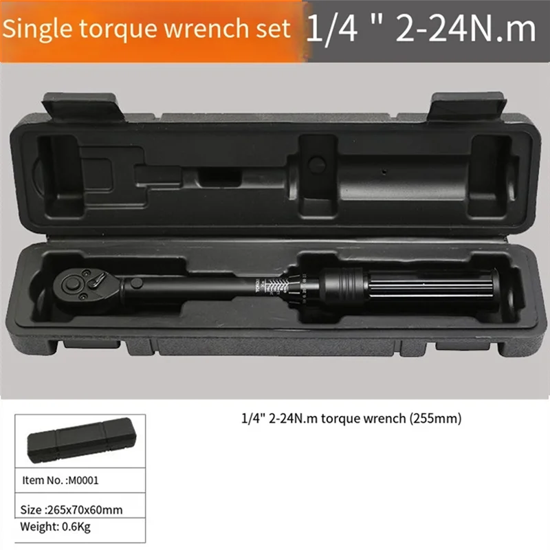 PORK-ABLG 1/4In مفتاح عزم الدوران 2-24N. مفتاح عزم الدوران 1/4In Pro مفتاح العزم أداة إصلاح السيارات الاحترافية للدراجات