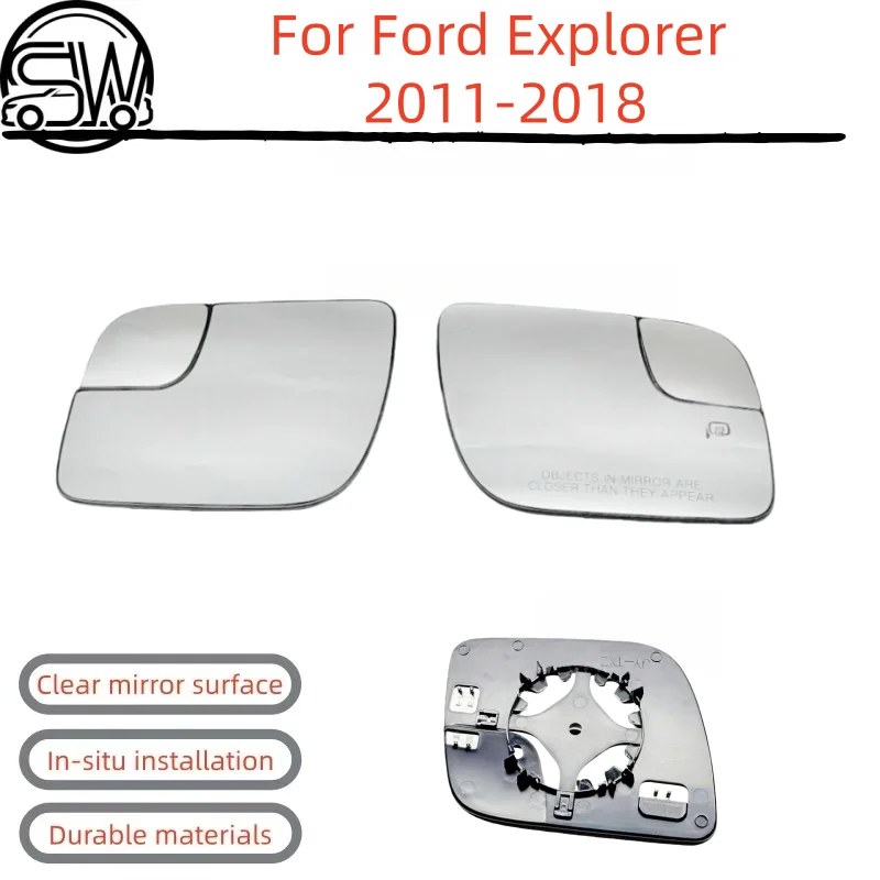 For Ford Explorer 2011‑2018 Rearview Mirror Glass With Heating.