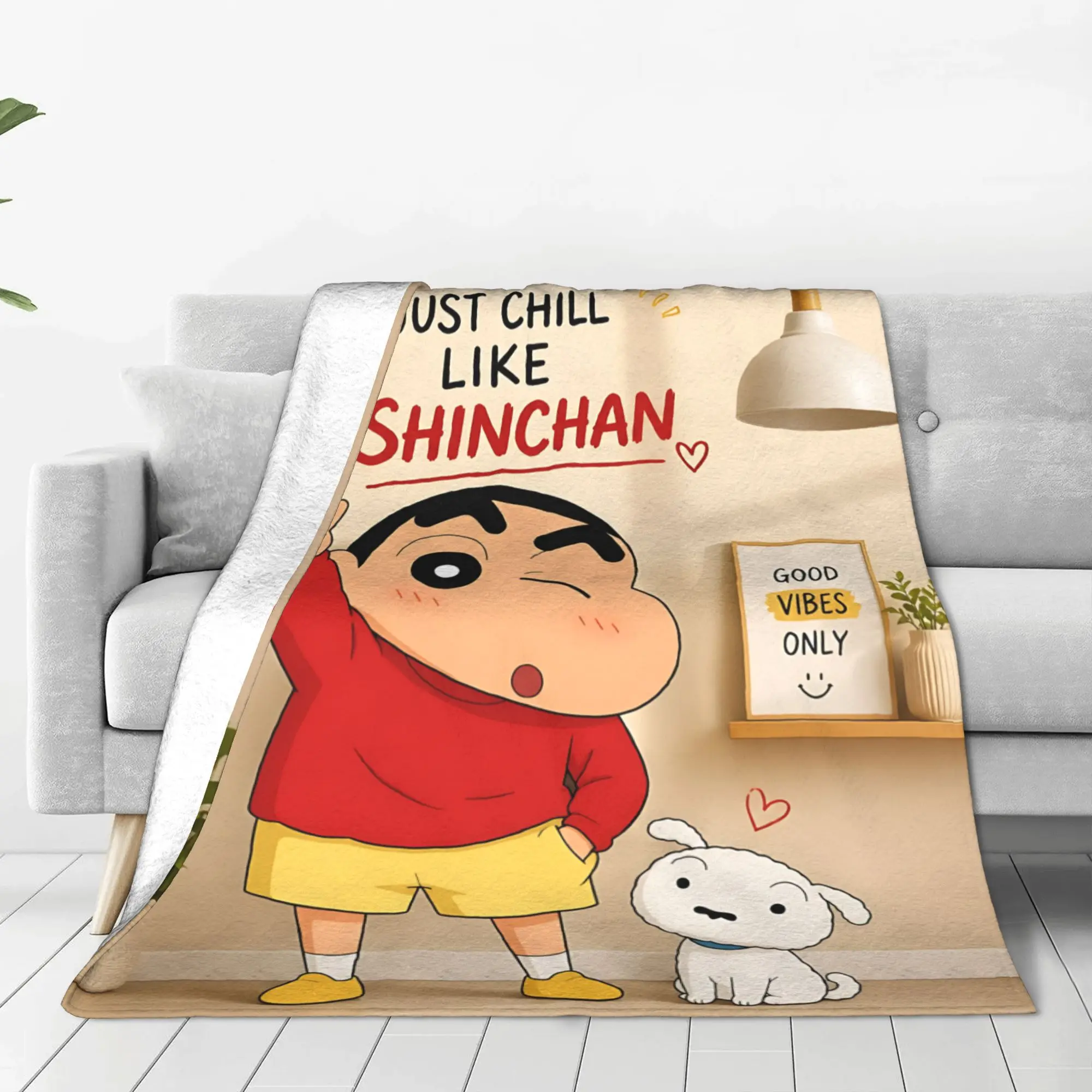 1PC Home Crayon Shin chan‌s Blanket Throw Blanket  Novelty Warm Blanket All Season Gift