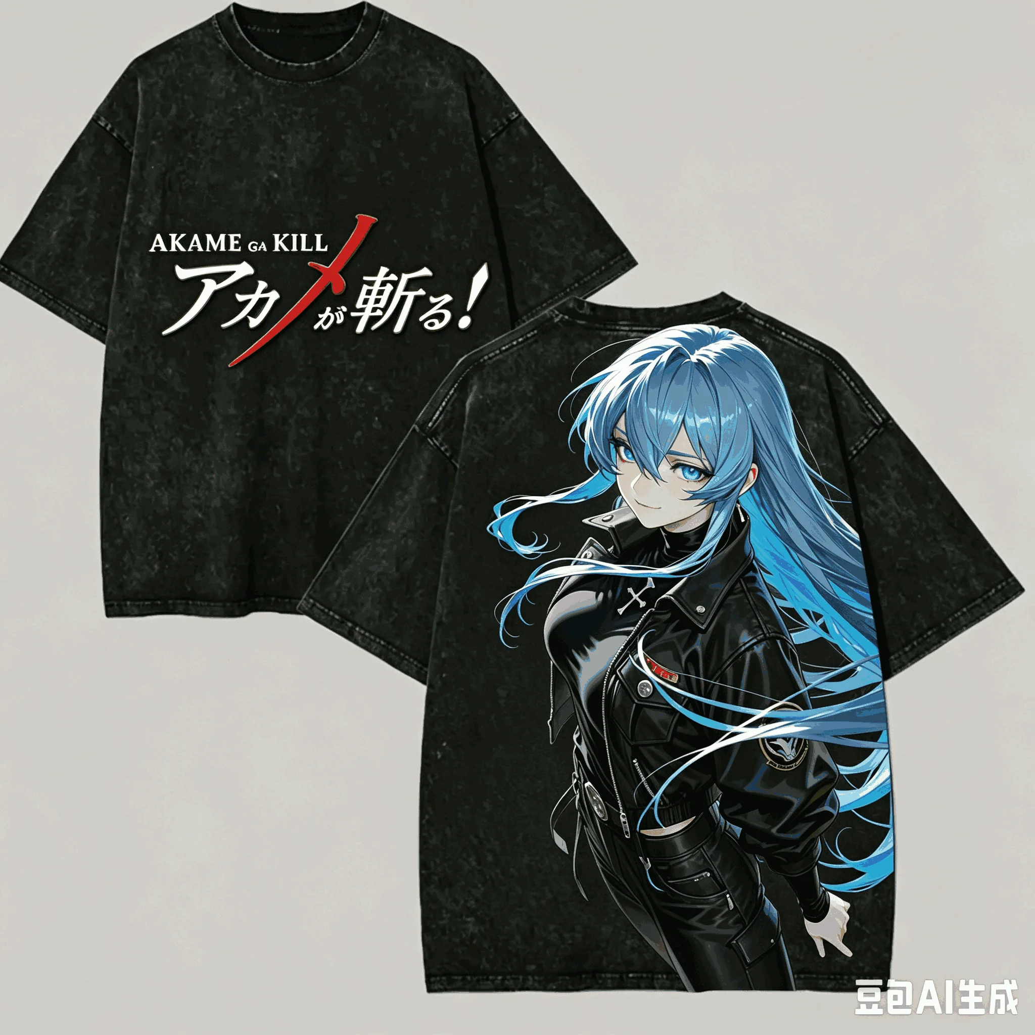 Akame ga Kill! Washed T-shirt Anime Lover Harajuku New Model Oversized Vintage Loose Unisex Vintage Loose Harajuku high quality