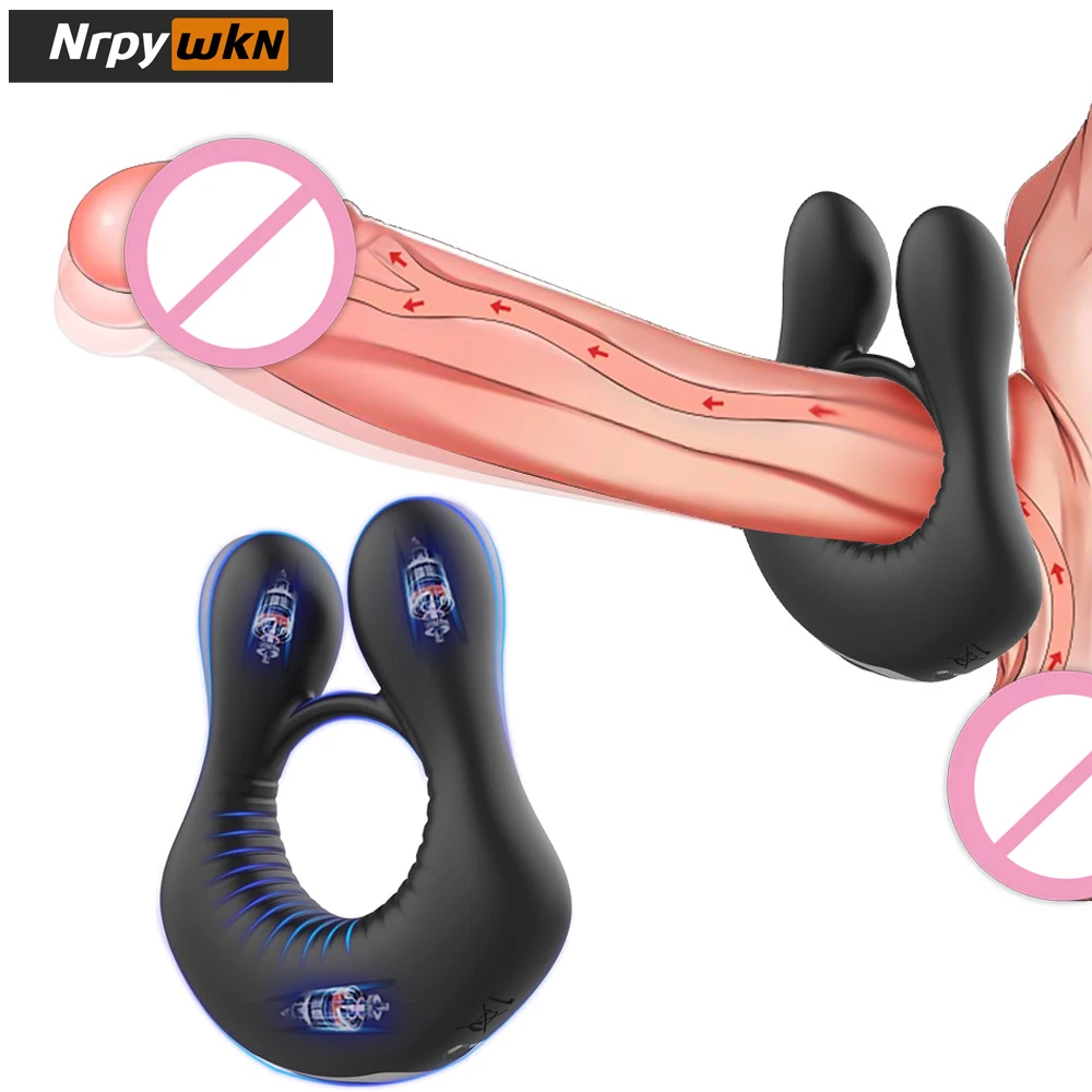 

Vibrating Cock Ring,Penis Rings Vibrator with 3 Motors for Clitoris Testicles Stimulation Pleasure for Harder Stronger Erection