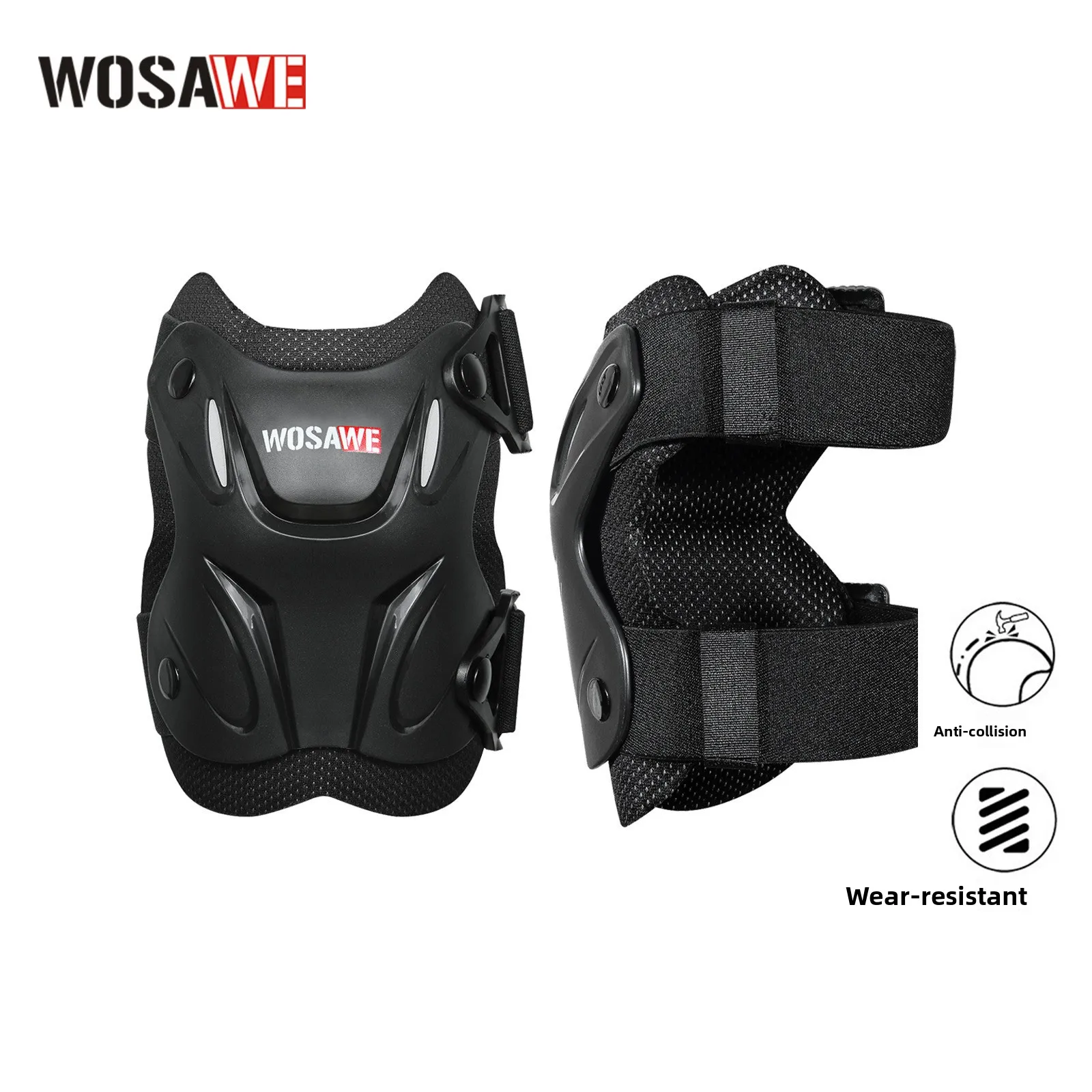 

WOSAWE Adult Motorcycle Knee Pads Hard Shell Adjustable Impact Resistant Guards Motocross Off Road Motorbike Protective Gear