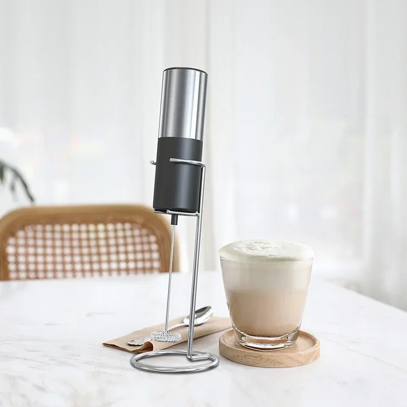 Elektrikli süt köpürtücü tabanı ile Mini el süt köpürtücü mikser kahve makinesi yumurta çırpıcı Cappuccino karıştırıcı taşınabilir Blender