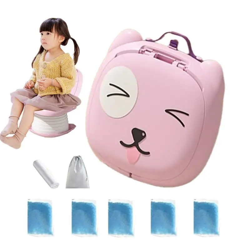 Portable Toddler Potty Folding Travel Car Potty Folding Portable Potty For Travel Small & Convenient With Absorbent Paper