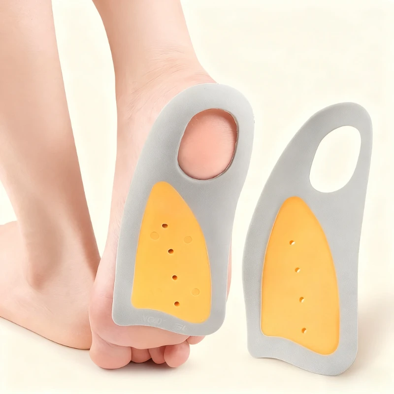 1Pair Large-area Protection Insole Thin Silicone Insoles for Men/women Shoes Shock Absorption Anti-slip Heel Patch for Maximum