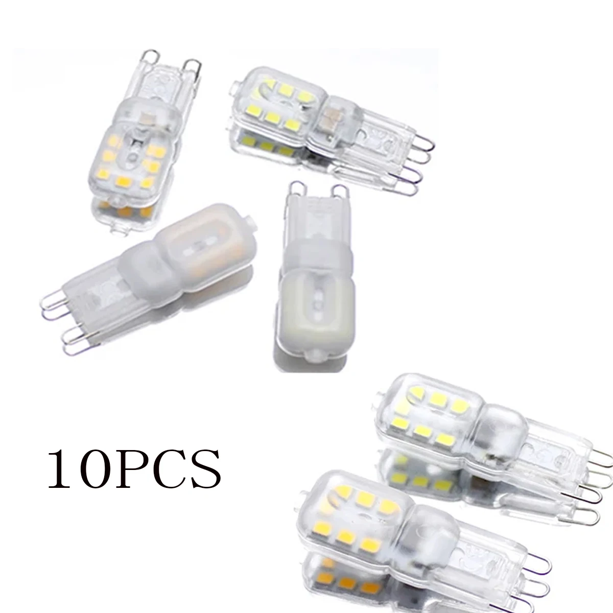 10Pcs/lot G9 Led Corn Bulb 3W 5W Light Bulbs 110V 130V 220V Cold Warm White 22Leds 14Leds Clear Pc Shell 360 Degree Beam Angle