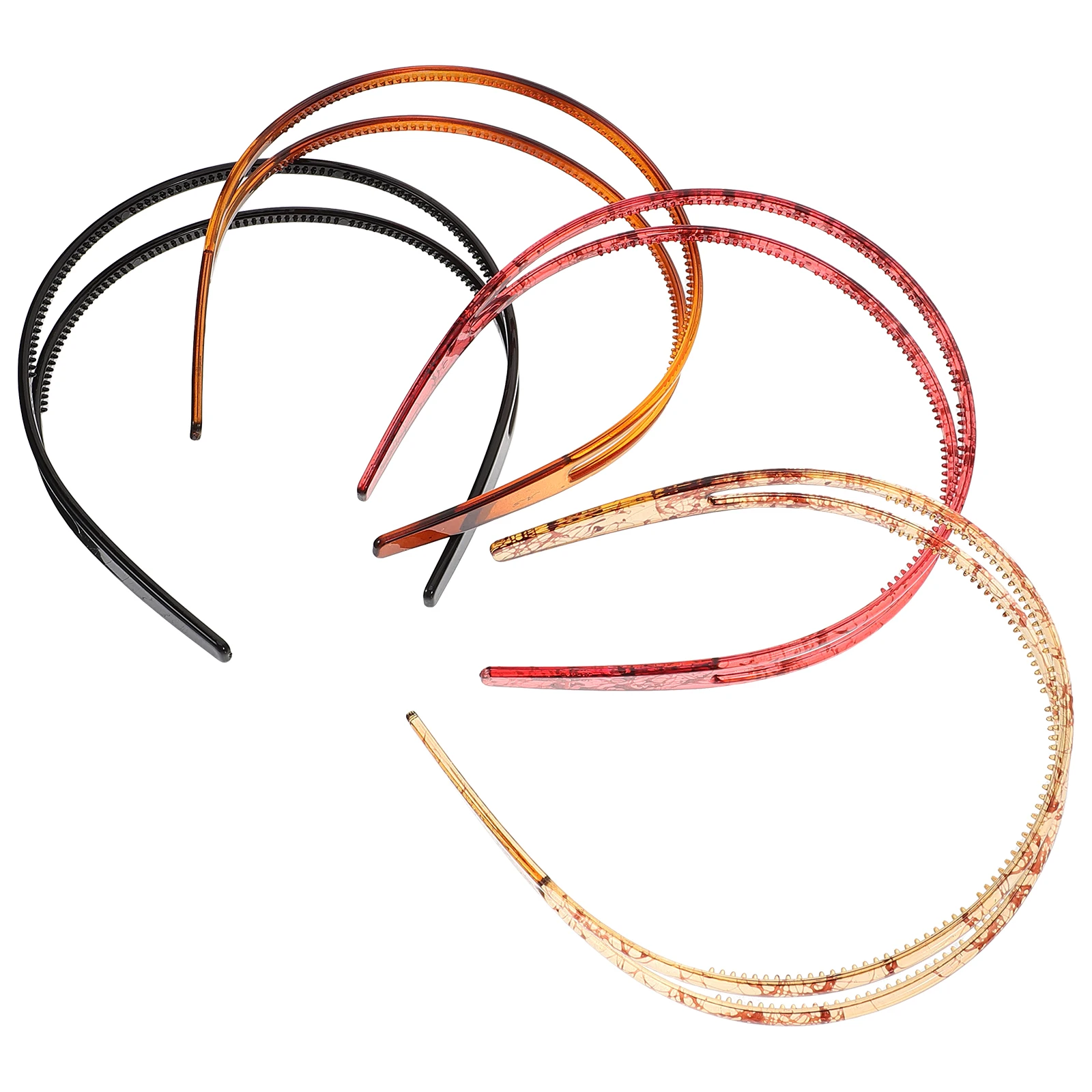 

4pcs Women Hairbands Headband With Teeth Non-Slip For Curly Hair Face Washing Workout Makeup Hair Accessories Styling Tools
