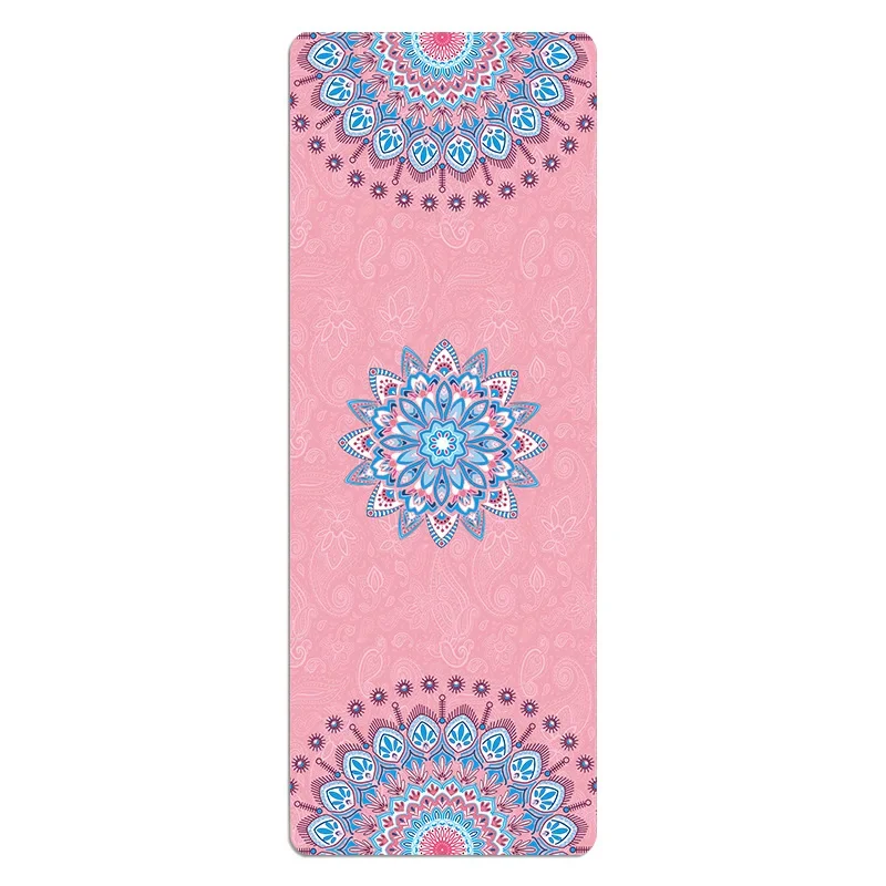 Ultra-thin Printed Yoga Mat Rubber Non-slip Portable Training Mat Foldable Multifunctional Mat for Fitness Yoga Lovers