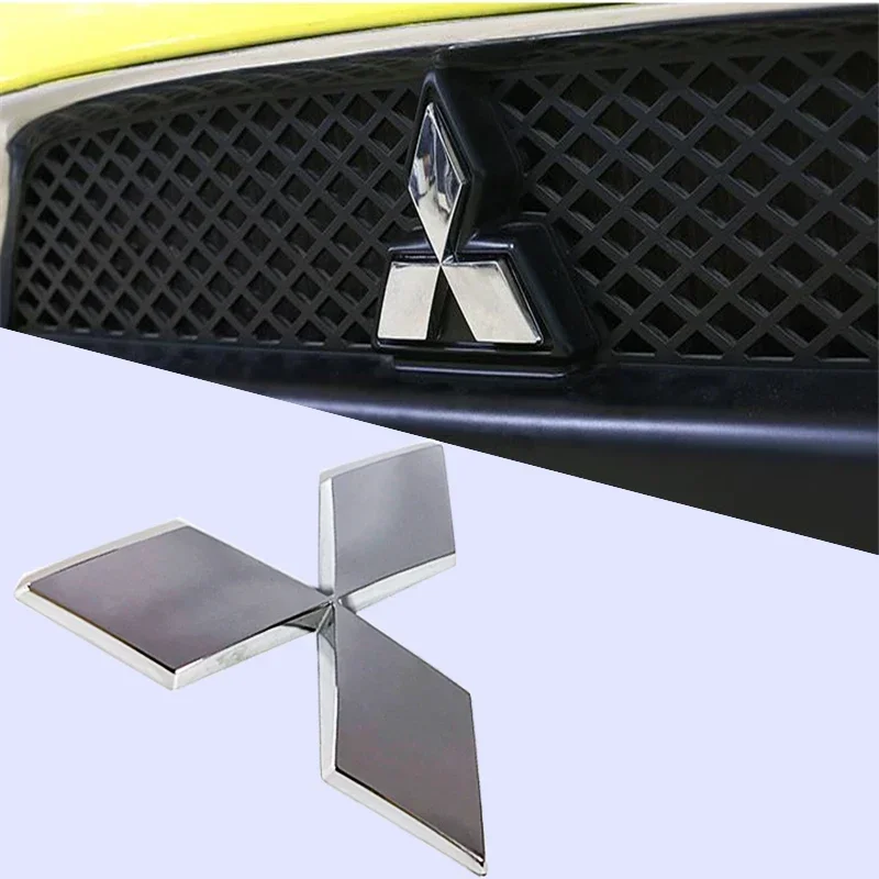 ABS Car Front Grille Trunk Emblem Sticker for Mitsubishi Ralliart Lancer ASX Colt Pajero Outlander Eclipse Delica EVO Grandis