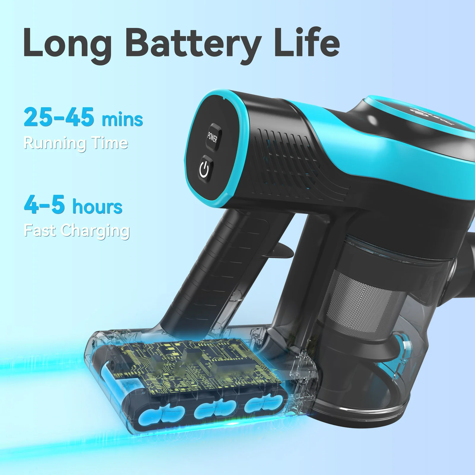 V600 aspirador de pó sem fio 28kpa sucção poderosa 6-em-1 leve portátil vara vácuo 40min tempo de execução para cama limpeza doméstica