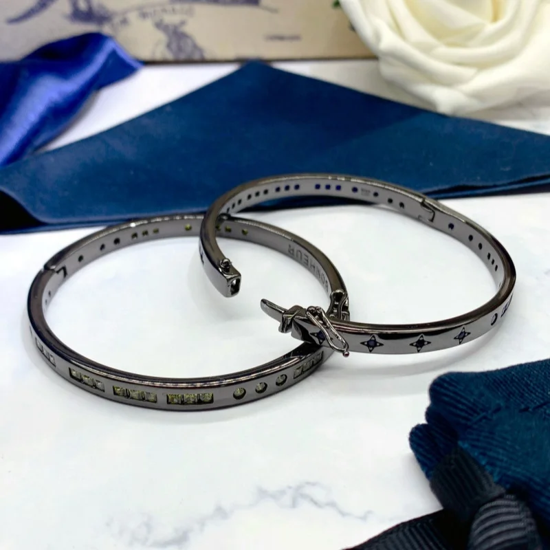 

New girls' bracelet; blue khaki morse code silver bracelet; couple personalized design sense birthday gift.