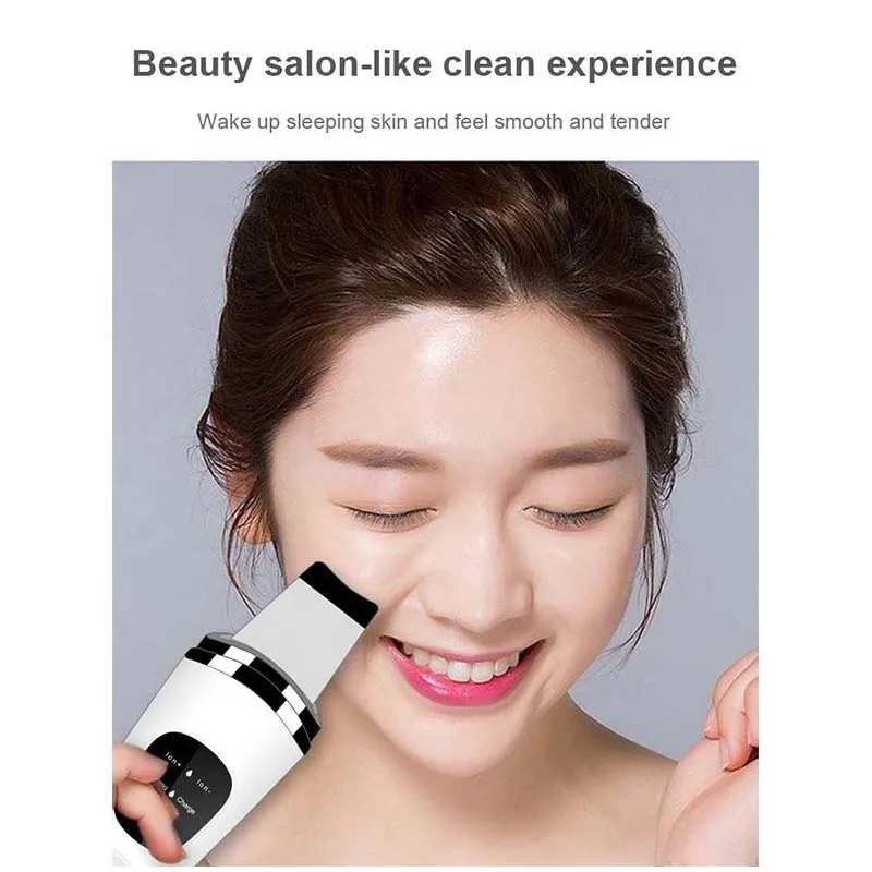 Nettoyage en profondeur des pores points noirs dissolvant d'acné vibrer à ultrasons réduire le Peeling de la peau morte écran LCD épurateur de peau professionnel