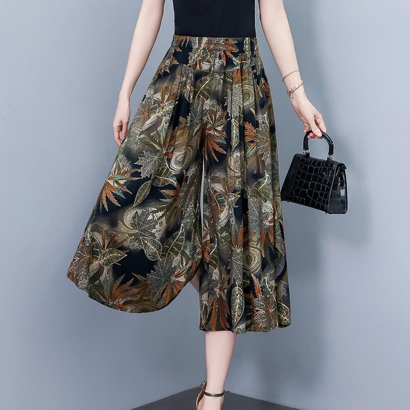 Pantalon femme pantalon femme étudiant pantalon ample pantalon décontracté dame été imprimé pantalon