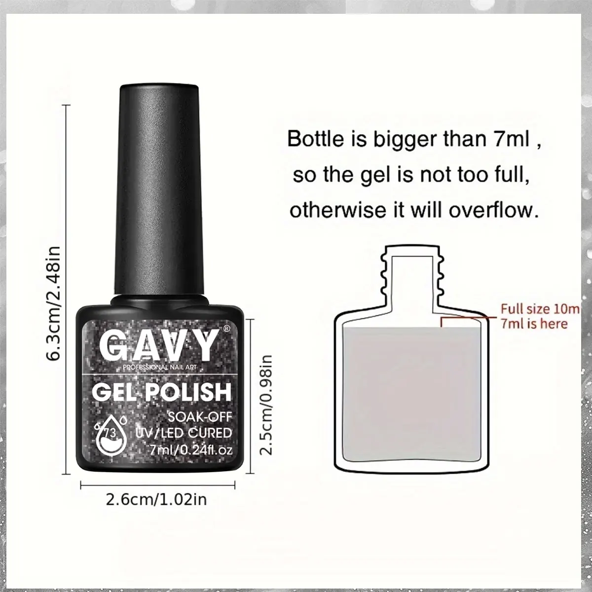 مجموعة GAVY مكونة من 6 قطع من مجموعات جل الأظافر، مع تأثير معالجة بالأشعة فوق البنفسجية/LED اللامعة، مثالية لصالونات الأظافر على أطراف الأصابع، مناسبة للمنزل بنفسك
