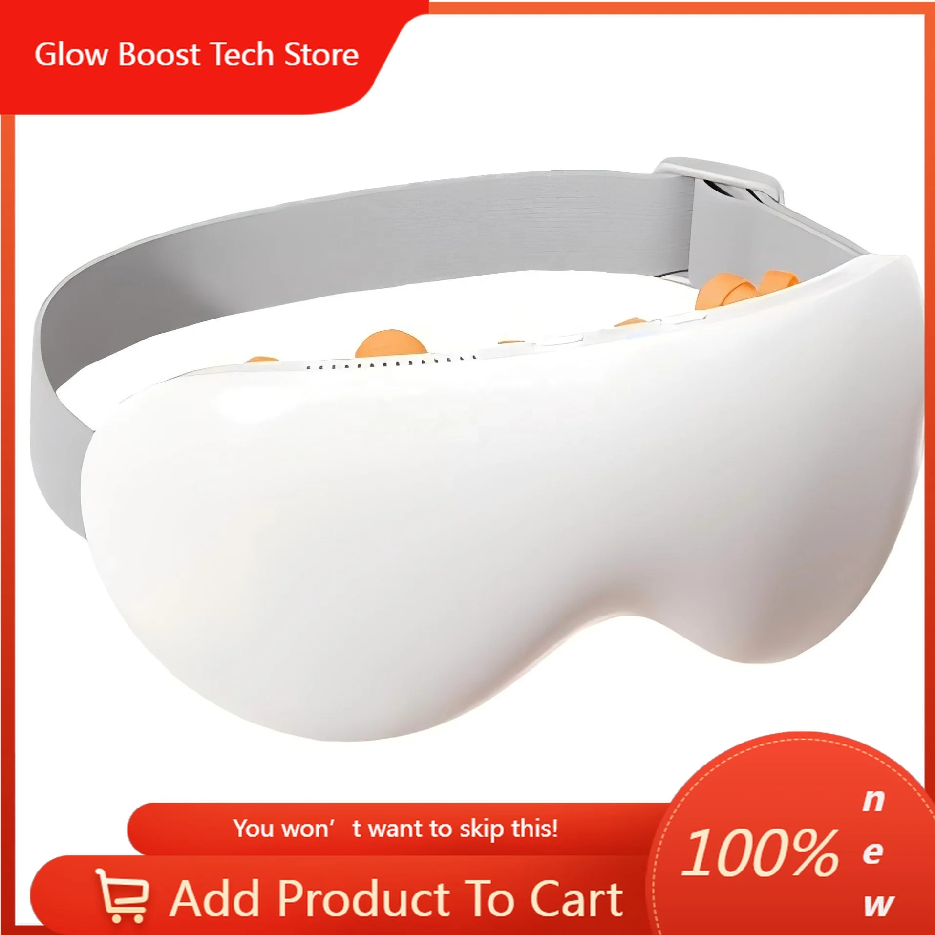 

NYSmart Eye Massager with 12-Point Vibration Music Heating Compress for Eye Relaxation 2400mAh Battery