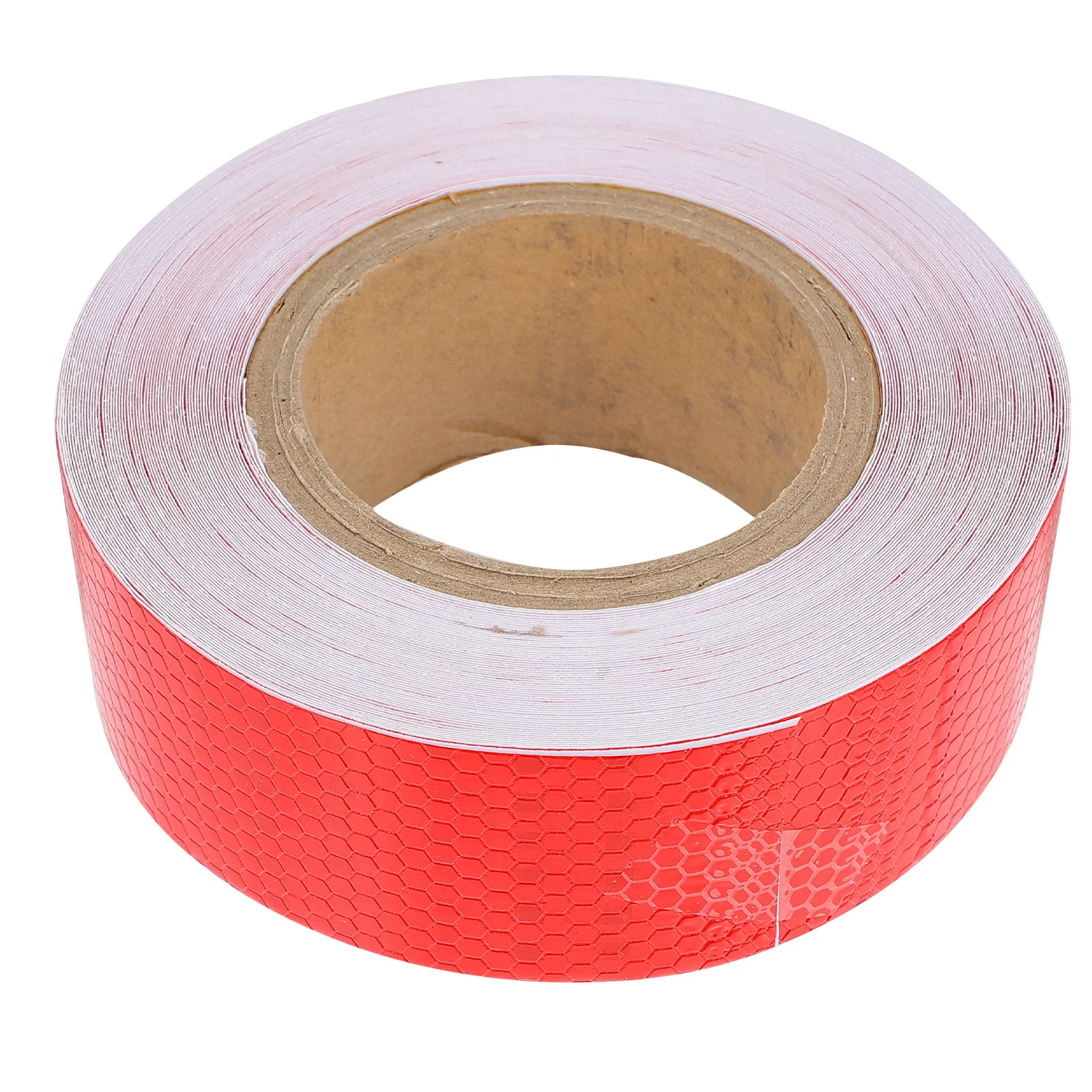 Reflective Safety Warning Tape Solid Color Honeycomb Pattern Weatherproof for Vehicles Road Markings Transport Facilities Night
