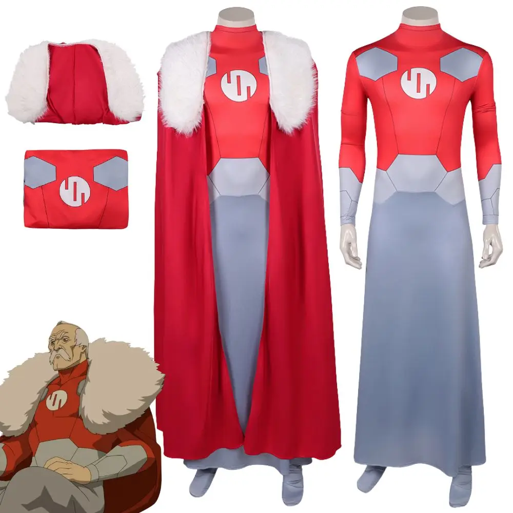 

Invincible Cosplay Emperor Argall Costumes Jumpsuit Cloak For Adult Men Roleplay Fantasia Outfits Halloween Carnival Party Suit