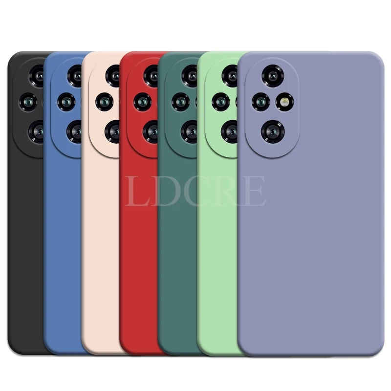 For Honor 200 Pro Case Liquid Silicone Cover Honor 200 Pro Case TPU Rubber Protective Phone Case Honor 200 Pro Cover