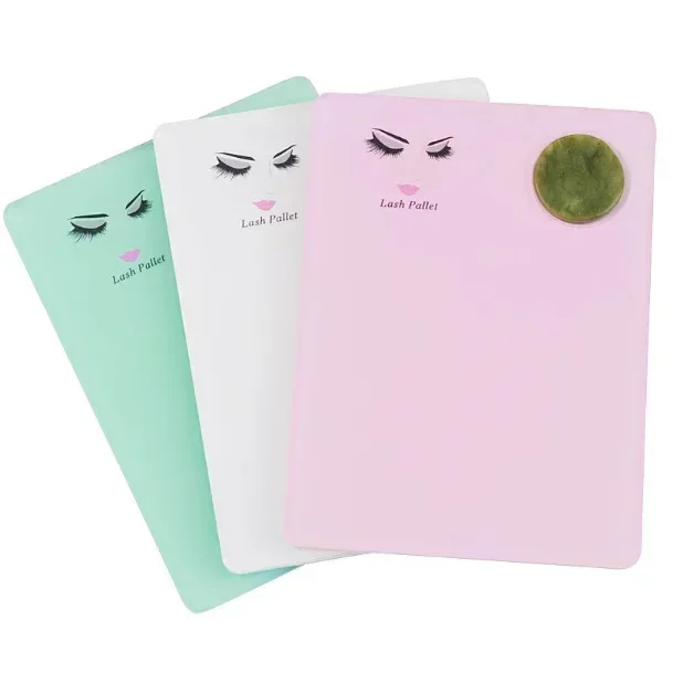 1 pçs acrílico jade pedra placa de extensão de cílios bandeja enxertia cílios titular cola palete placa suporte almofada ferramentas de maquiagem de beleza