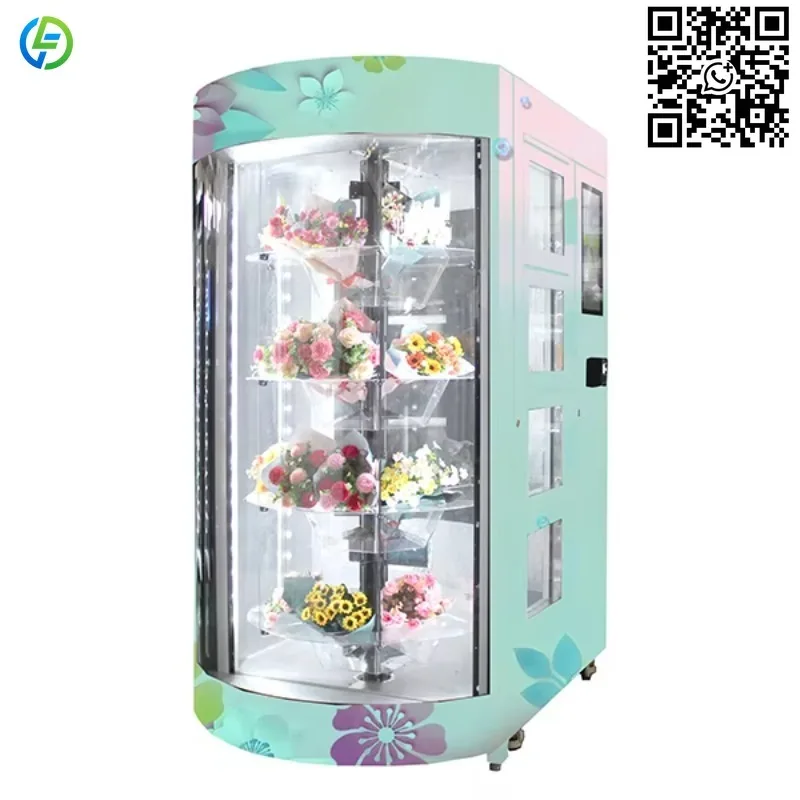 Customized  Climate-Controlled Flower Vending Machine with Humidifier and Custom Branding Options
