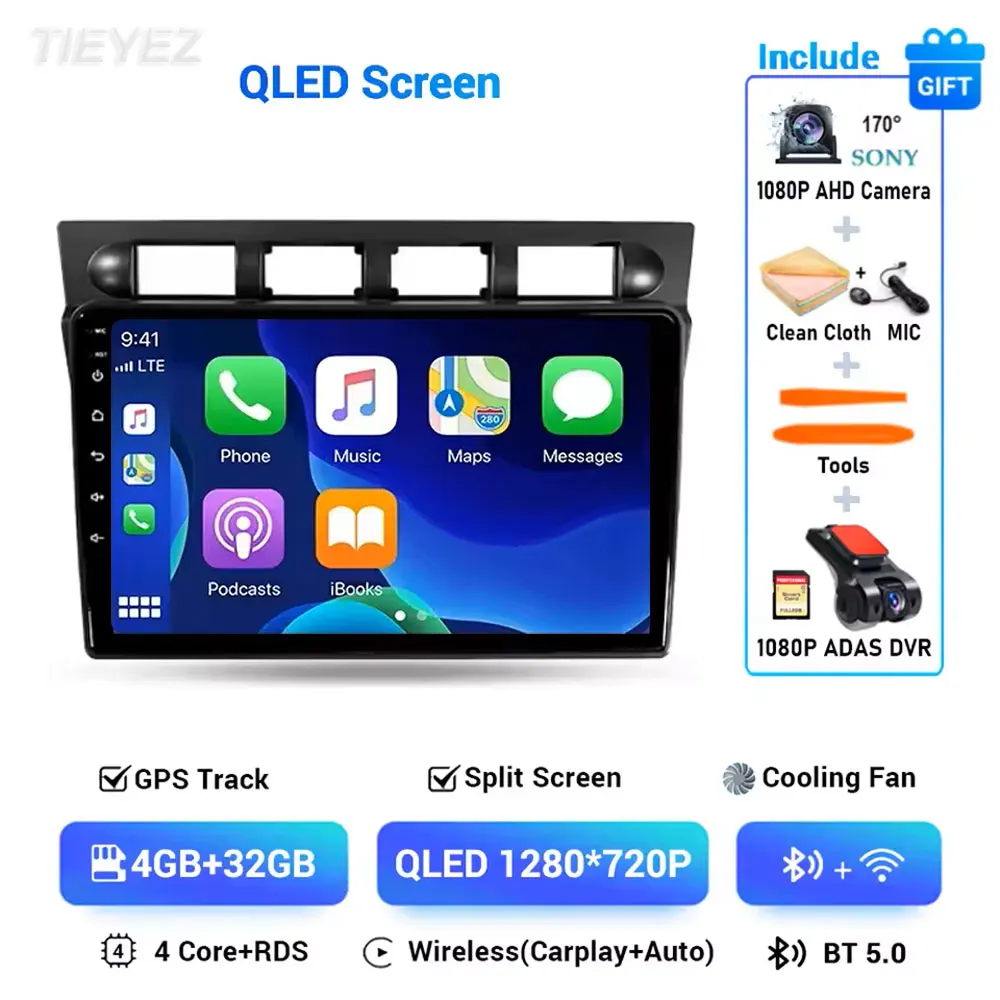 Android 15 Carplay Auto Multimedia Voor Kia Morning Picanto 2004-2007 2 K Radio Stereo WIFI GPS Navigatie WIFI 4G BT DSP DVD
