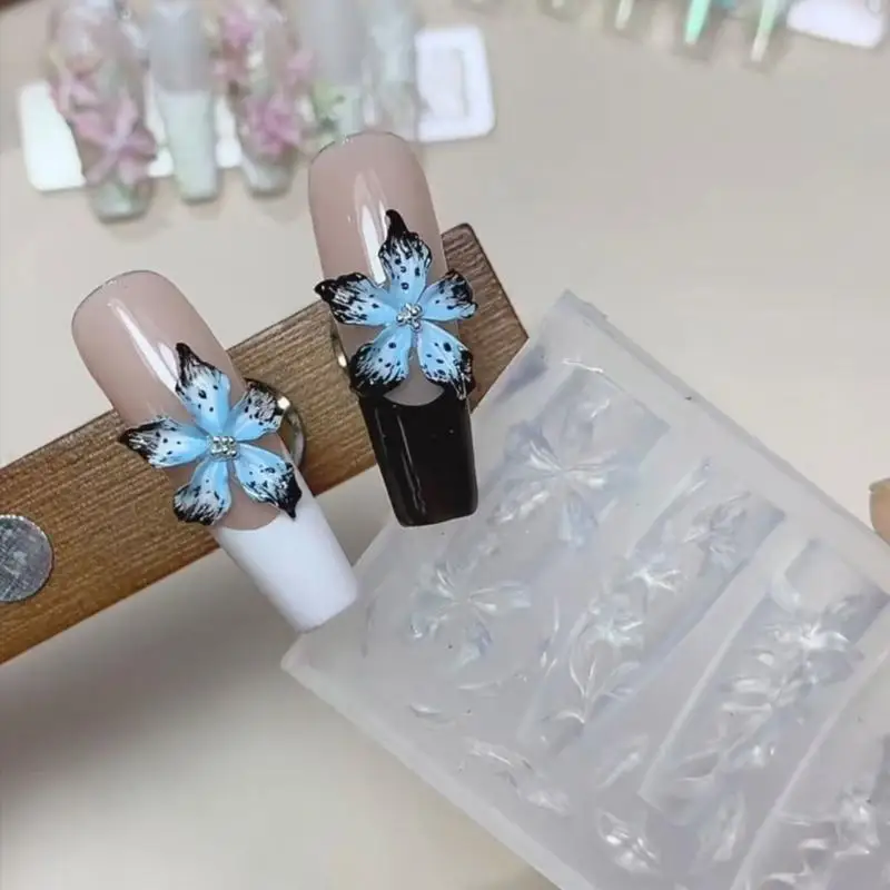 

4pcs Butterfly Flower Silicone Mould Accessory for 3D Art Decoration