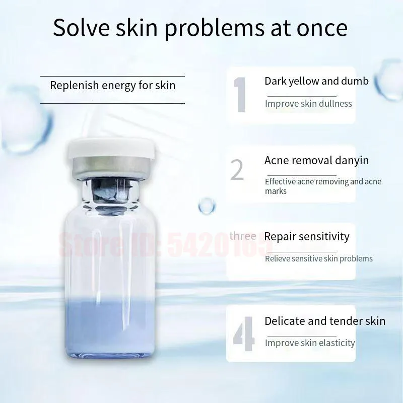 100mg GHK-Cu Blue Copper Peptide  Freeze-Dried Powder Skin Booster Deep Repair Brightening Hydrating Facial  Essence 80000U