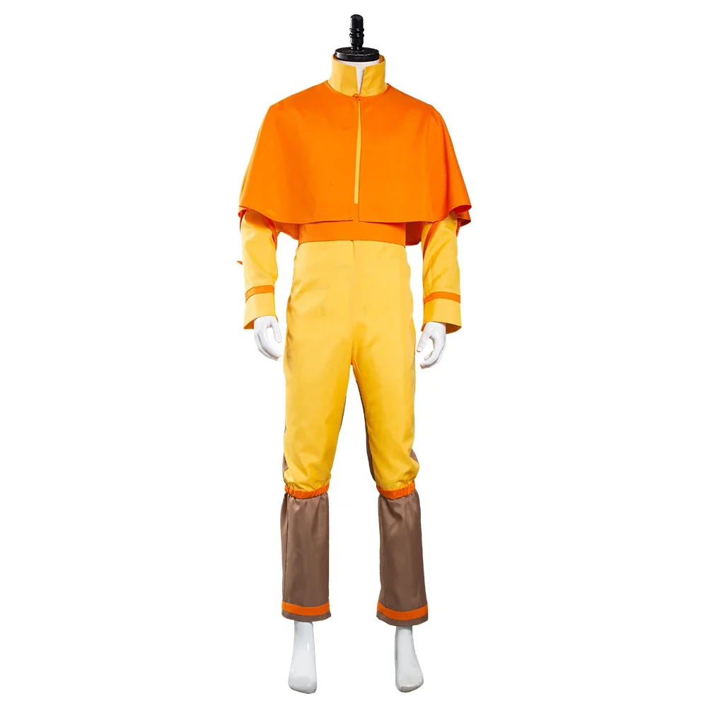 Avatar:The Last Airbender Avatar Aang Cosplay Costume Jumpsuit Outfits Halloween Carnival Suit
