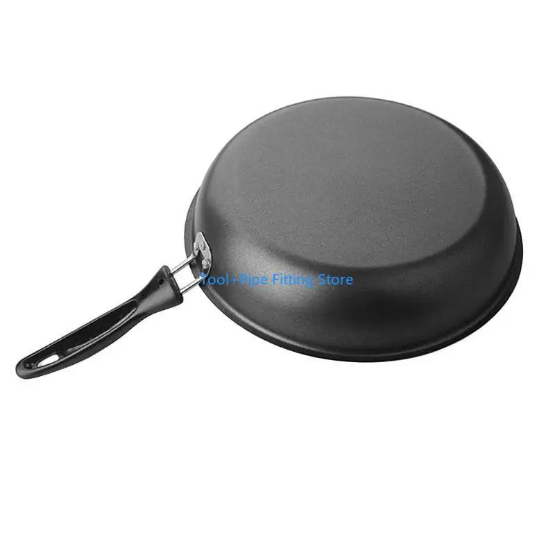 F92B Mini Cooking Pan Non-Stick Iron Frying Pan for DuPont Coating Portable Long Hand