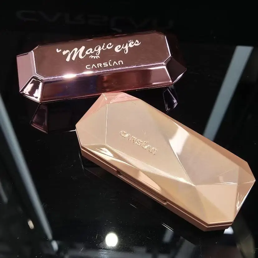 Waterproof Glitter Eyeshadow Pallete Eye Shadow Brush Makeup Palette Lazy Eye Shadow with Mirror Double Color