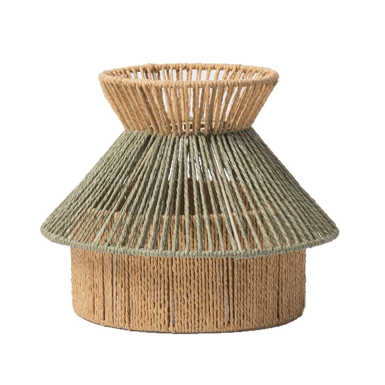 Paper Rope Weaving Imitation Rattan Lampshade Pastoral Style Decorative Lighting Lampshade
