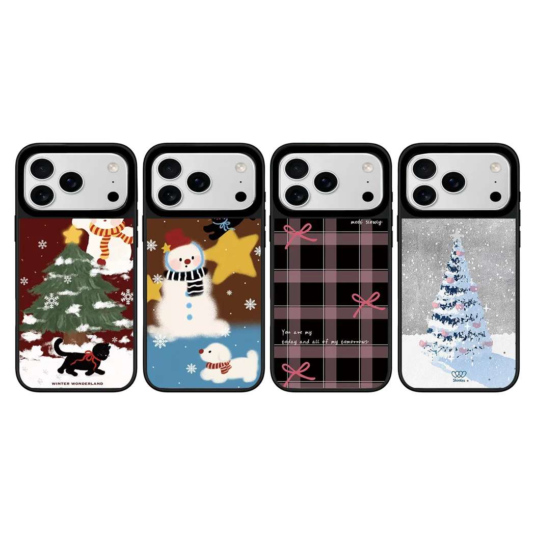 

Christmas Tree Mirror Surface Magnetic Phone Case Cover for IPhone 12 13 14 15 16 17 Pro Max Case for IPhone 17 Air