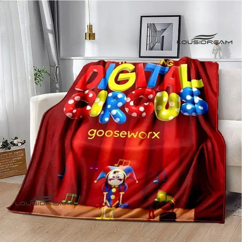 

3D Printed Baby Blanket DIGITAL CIRCUS Cartoon Warm Flannel Babes Carpet Soft Cozy Baby Blanket Sofa Travel Blankets Bed Linings