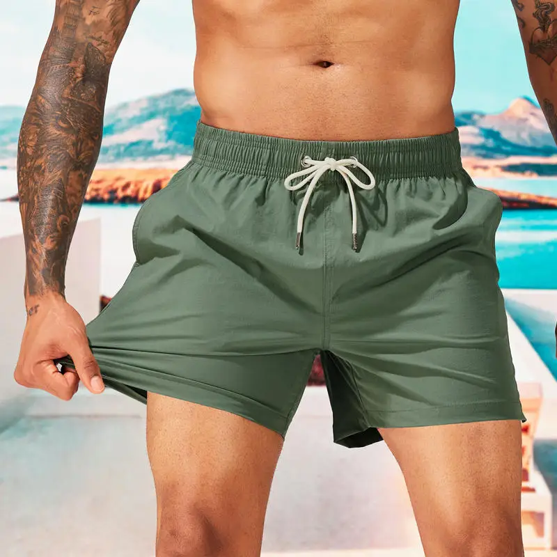 Gailang Brand Men's Beach Bermuda Boxer Trunks Shorts Board Shorts Mens Swimwear Swimsuits Boardshorts Quick Dry Workout Cargo