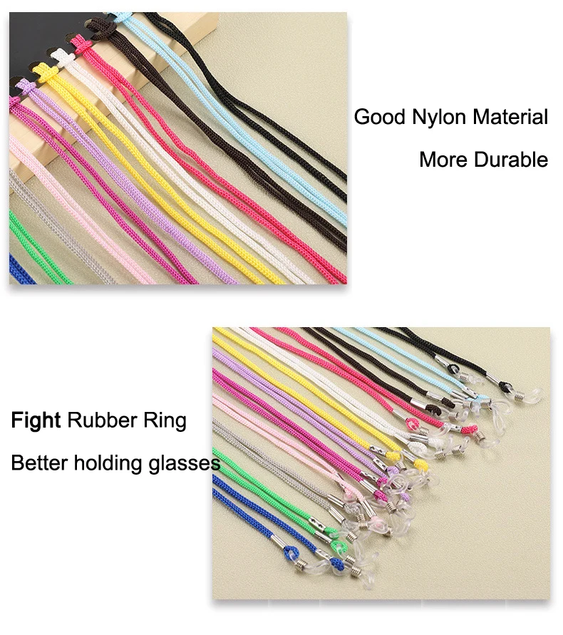 120pcs Black nylon eyeglasses cord spectacle sunglasses eyewear chain reading glasses holder GC-B