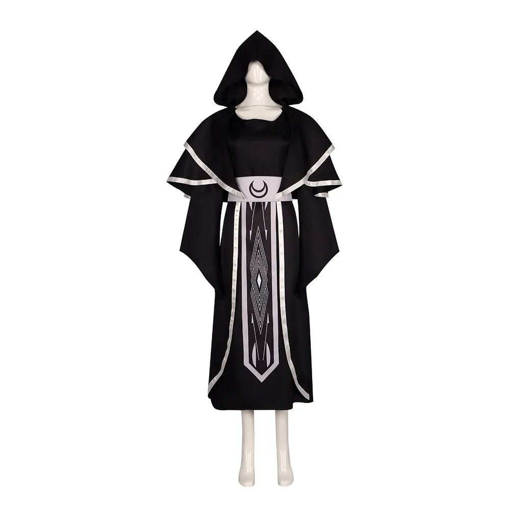 Medieval Hooded Cape Renaissance Mystic Sorcerer Friar Robe Wizard Cosplay Suit Gothic Priest Outfits Halloween Carnival Party