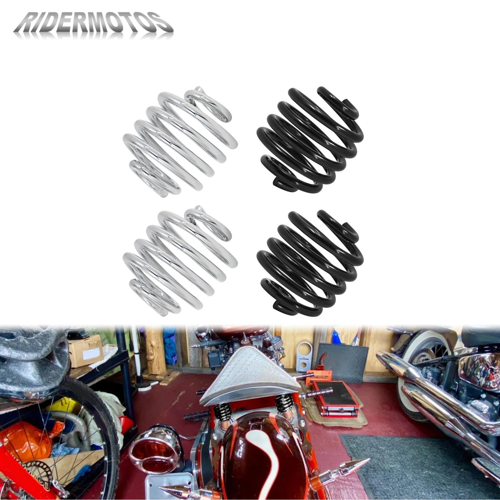 

Motorcycle Solo Seat Spring Saddle Seat Mounting Spring For Harley Sportster XL883 Softail Bobber Chopper Touring Road King Dyna