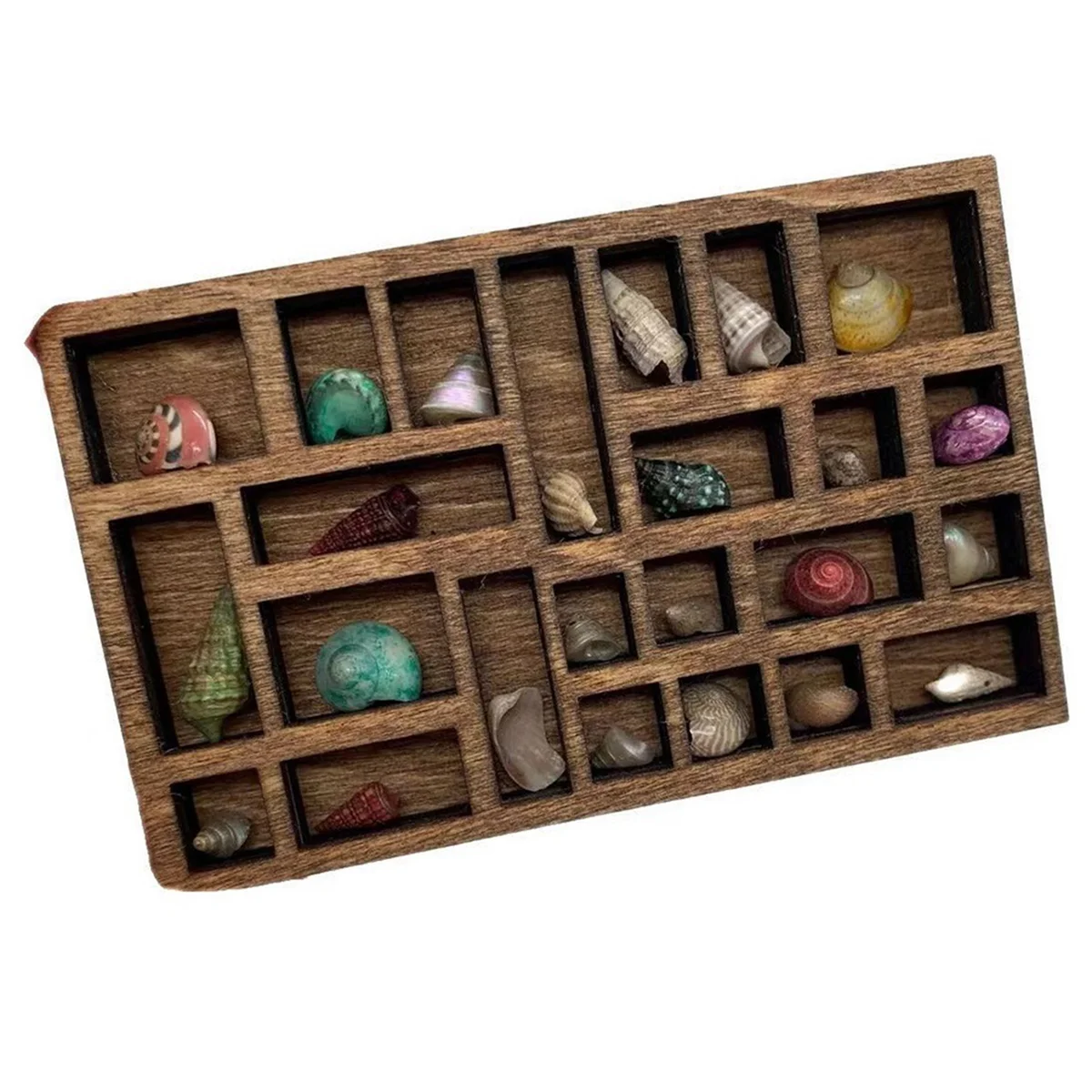 AT411:12 Миниатюрная полка для безделушек Миниатюрная хрустальная полка Кукольный домик Миниатюрный декор Поднос для принтеров Миниатюрный