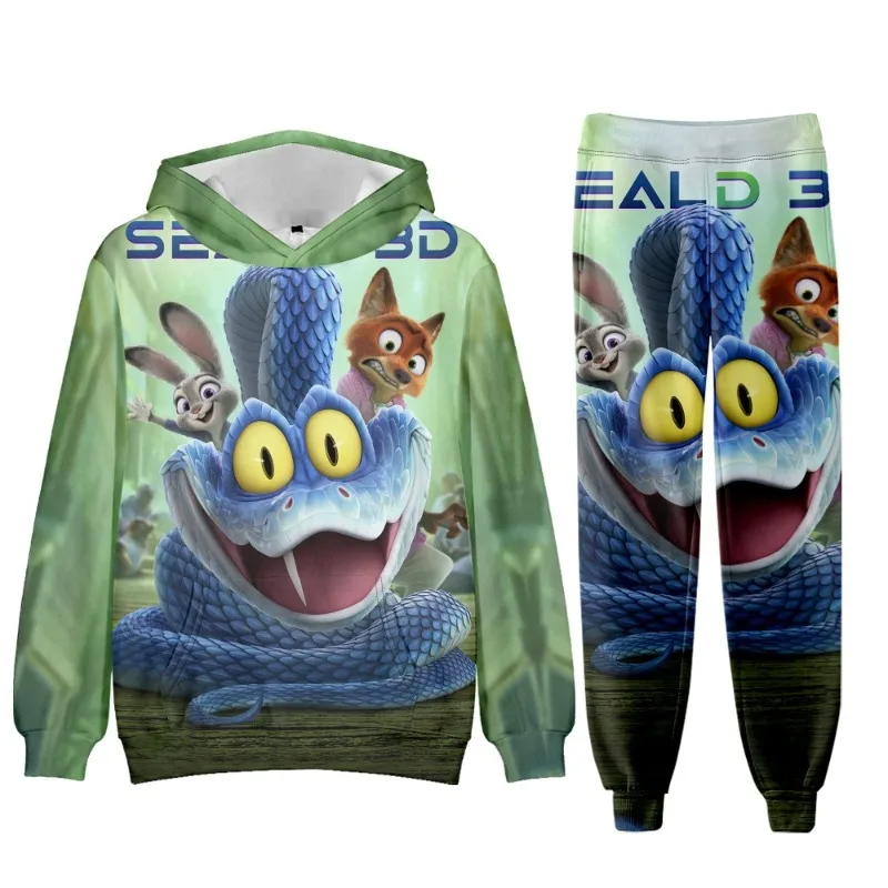 

Новый бестселлер, зимняя толстовка с капюшоном из мультфильма и аниме 3D-фильма Zootopia 2, облегающие брюки и комплект длинных брюк