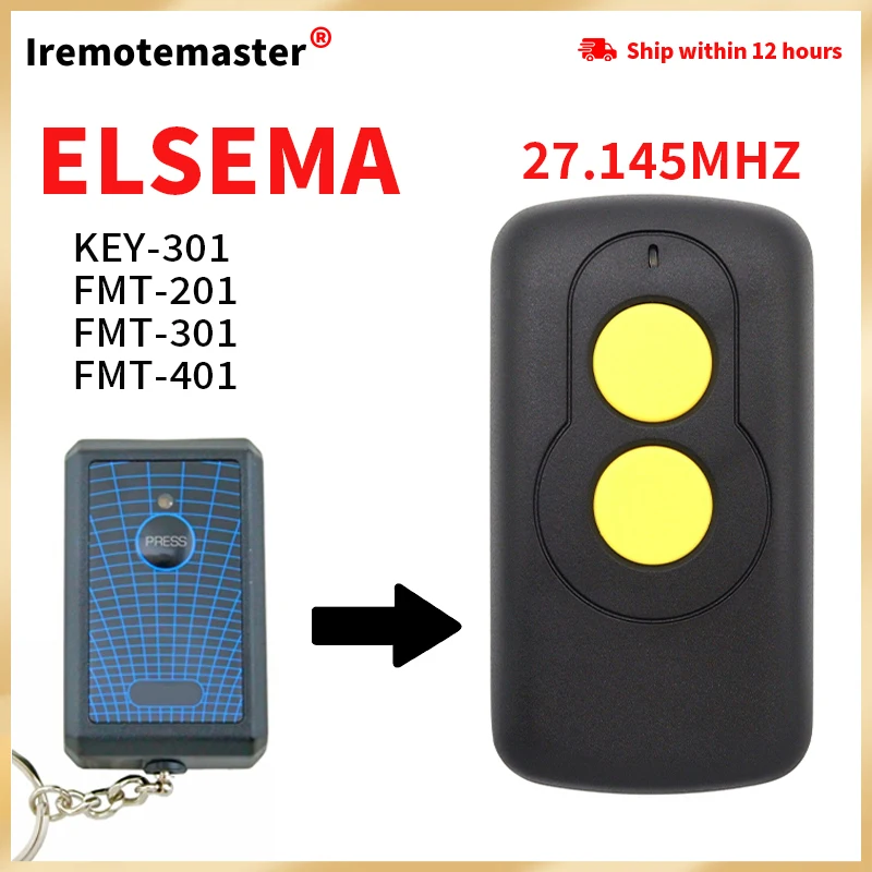 Compatible Elsema Garage/Gate Remote Key301 27.145MHz