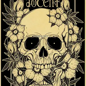 Retro Gothic Skeleton Vintage Poster Kraft Paper Room House Dekoration Barra Maison ARTE Malerei Wand 10 Hauptverkaufs -Gotic -Designs - №5