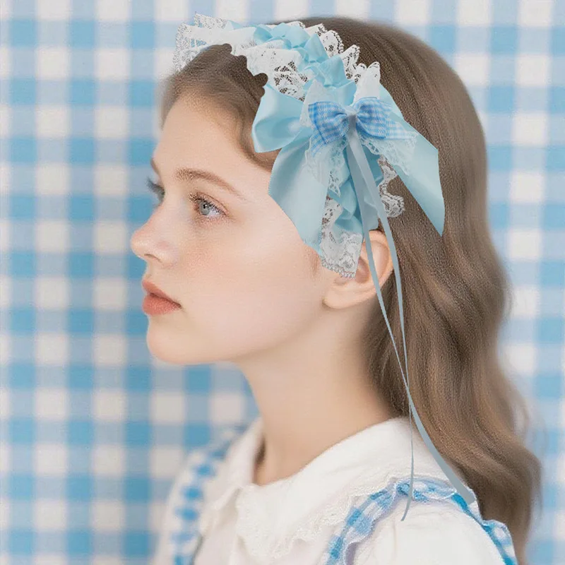 New Bow Headdress Lolita Sweet Versatile Lace Hair Accessories Set Cute Girl