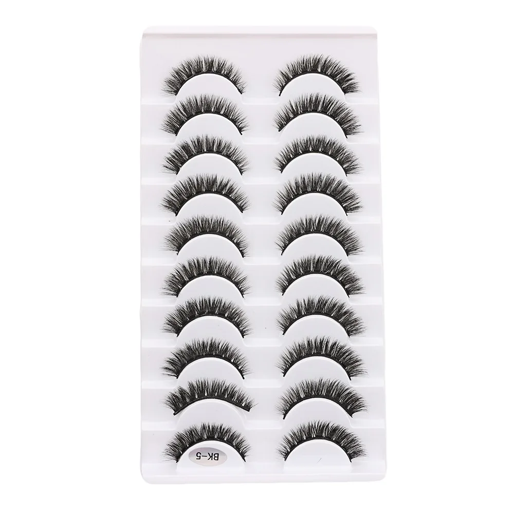 Extensions de cils naturels longs faits à la main 3D en faux vison, volume intense, sans cruauté animale