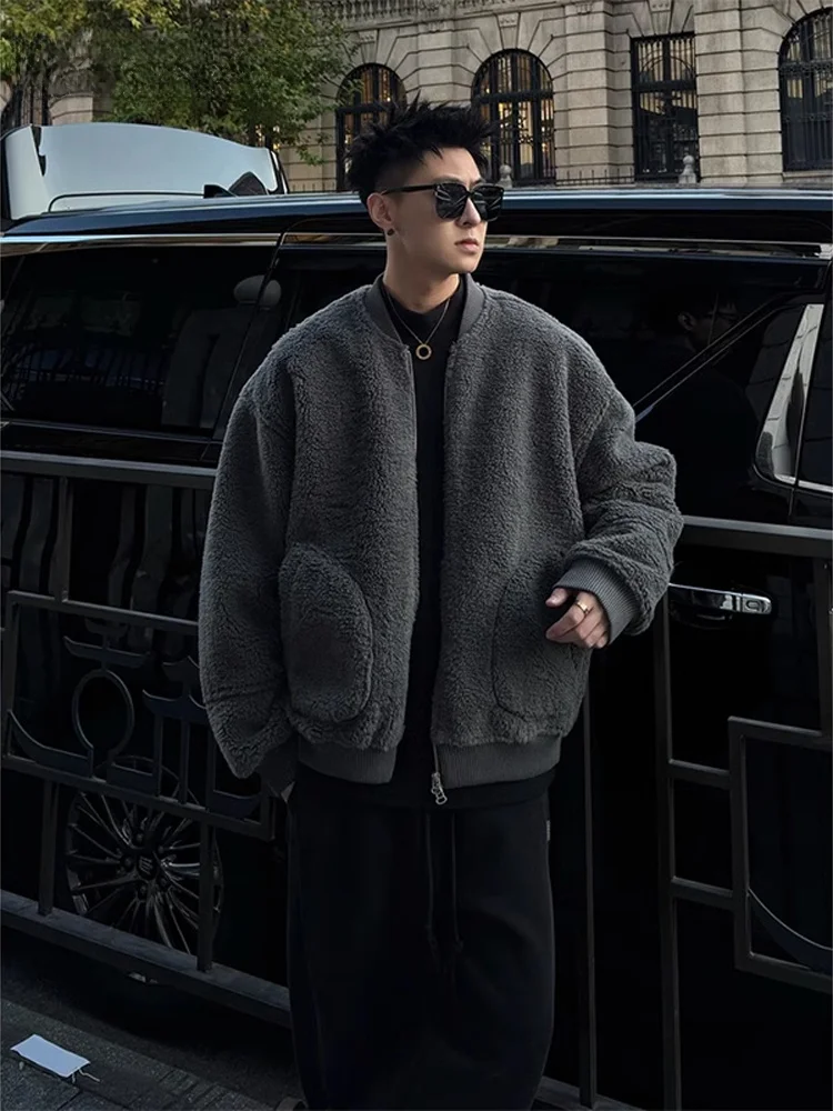 

Faionable Lamb Velvet Cotton Jaet Men's Outerwear 2025 New Autumn Winter High-End Sensation Leather Fur Inteated Men's ...